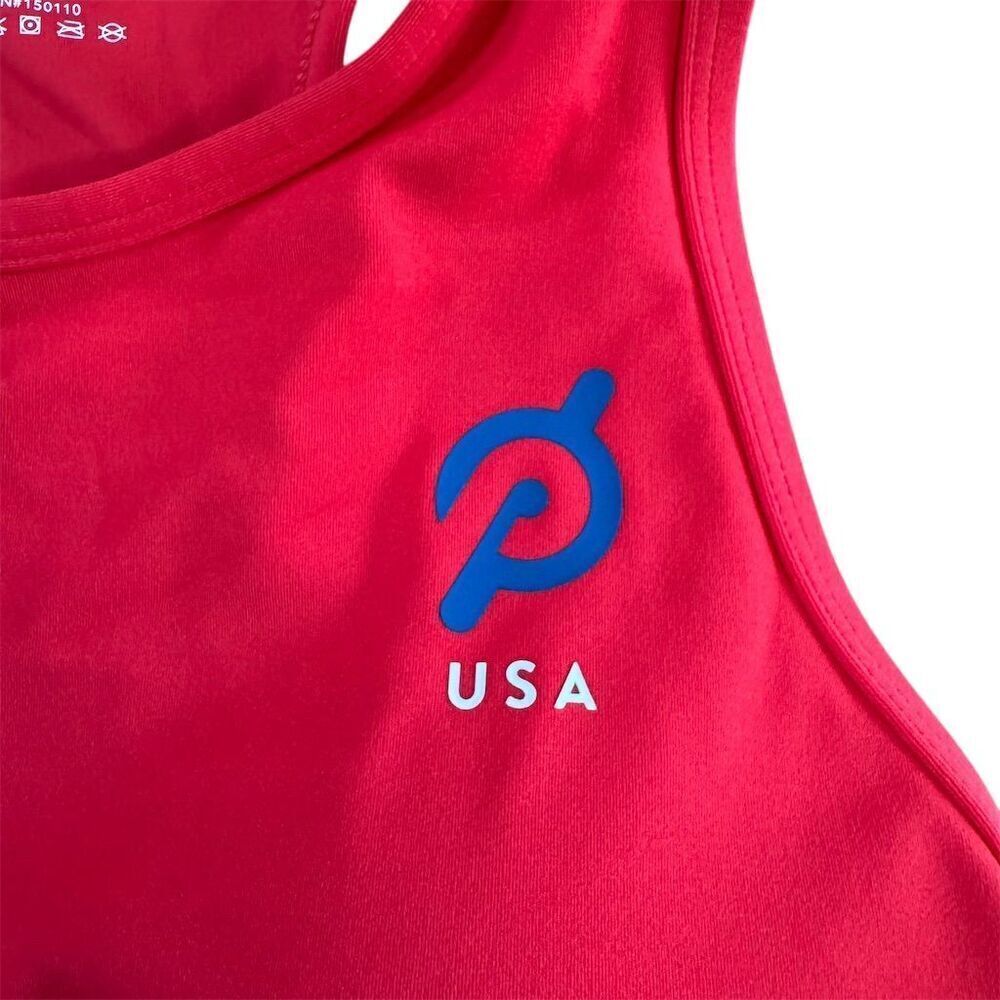 Peloton Women's Racerback Sports Bra Red Olympic Line Size Medium - Picture 3 of 9